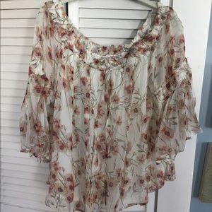 Floral off the shoulder blouse!